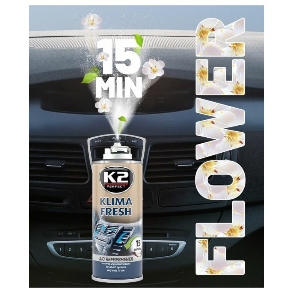 K2 KLIMA FRESH 150 ml FLOWER - osvěžuje vzduch interiéru vozu, K222FL