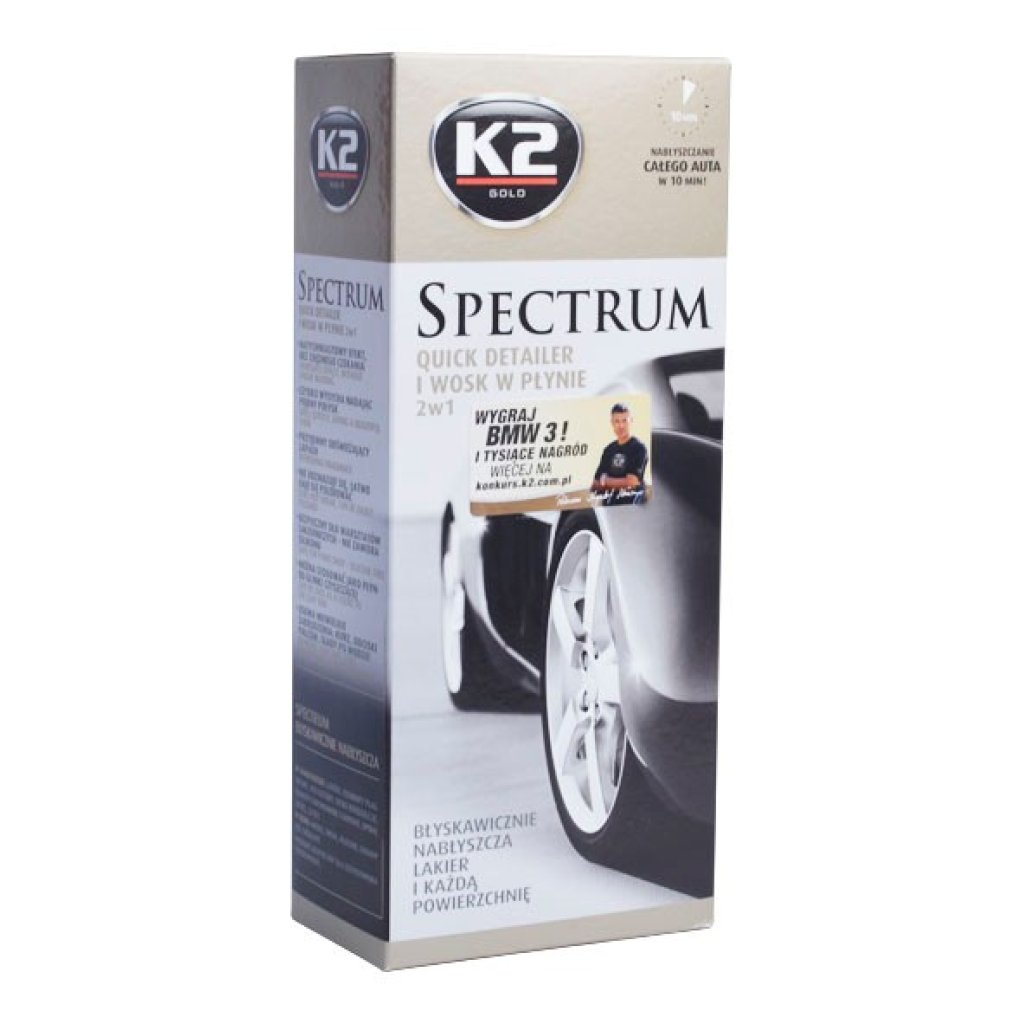 K2 SPECTRUM 700 ml - syntetický vosk ve spreji (Quick Detailer) s mikroutěrkou, G020