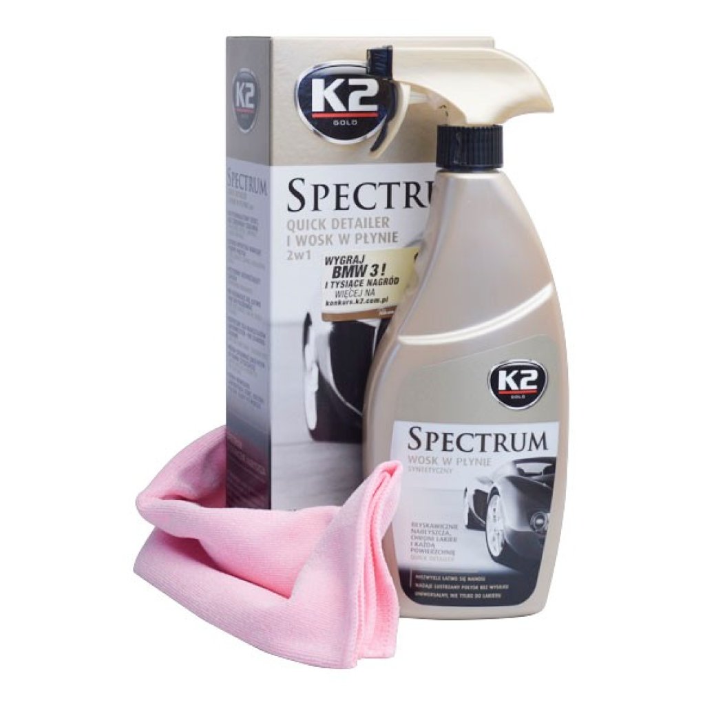 K2 SPECTRUM 700 ml - syntetický vosk ve spreji (Quick Detailer) s mikroutěrkou, G020