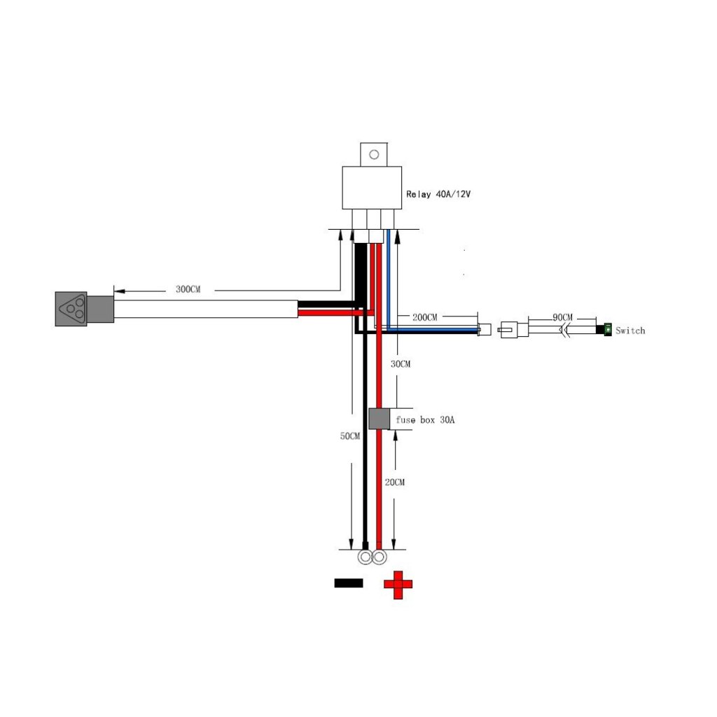 Kabeláž pro připojení světla s 3-pin DT konektorem