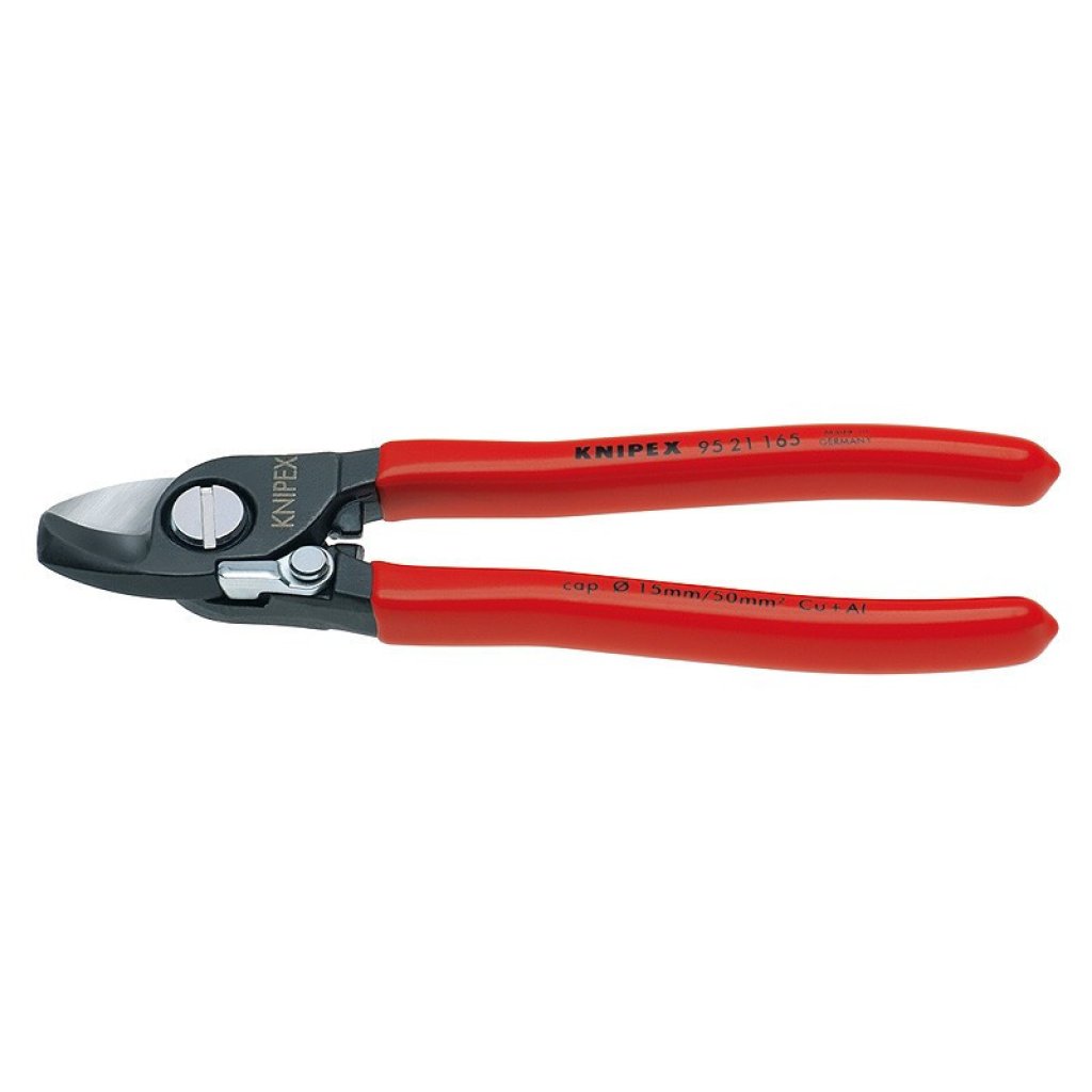 Kabelové nůžky s otevírací pružinou potaženo plastem 165 mm - 9521165