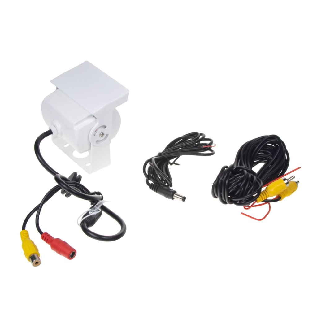 Kamera CVBS s IR světlem, vnější PAL / NTSC, bílá, 12-24V