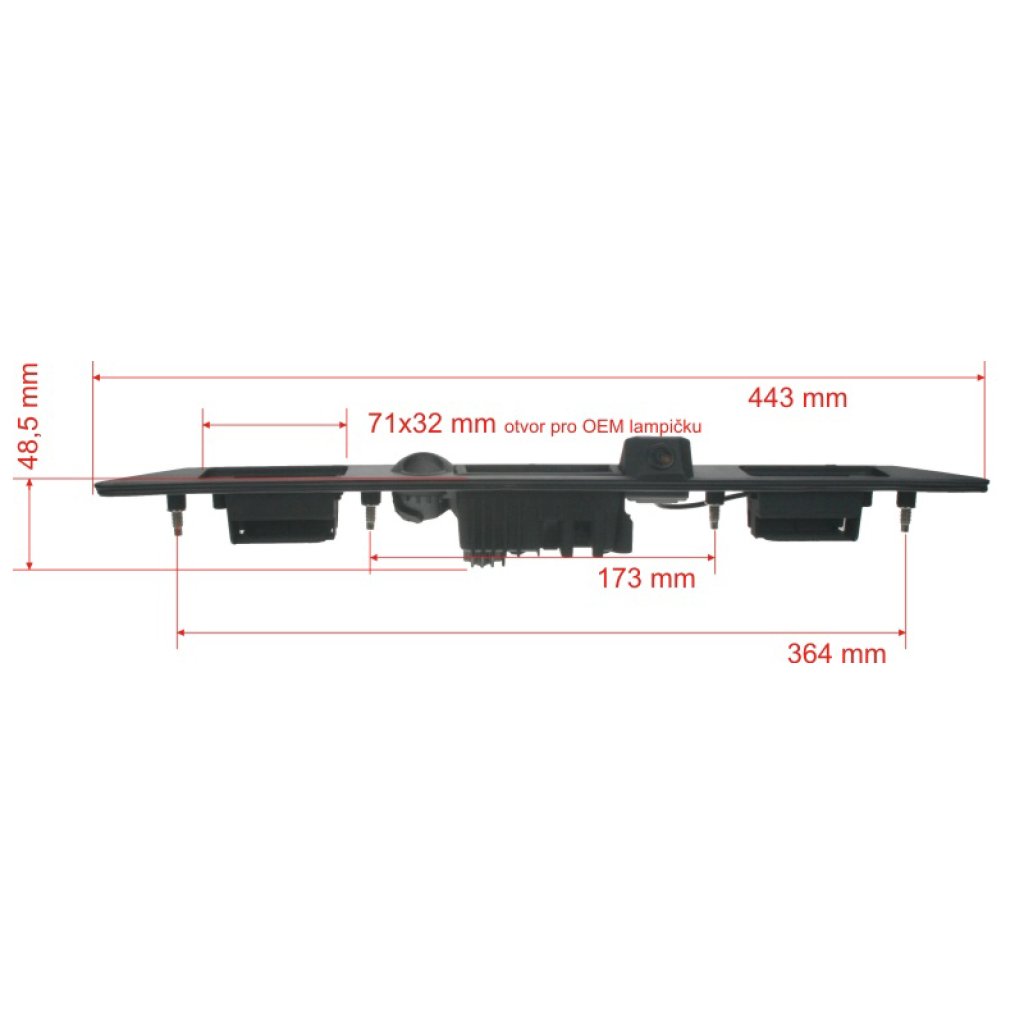 Kamera formát PAL/NTSC do vozu AUDI A3, A4, A5, A6, Q7 2011- v madle kufru