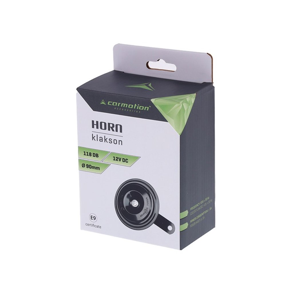 Klakson 12V, 118 dB, průměr 90 mm, homologace 58592