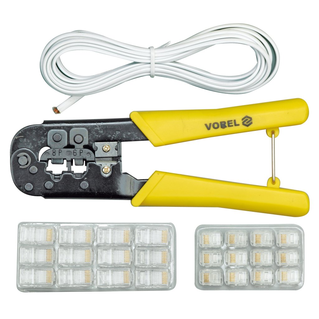 Kleště konektorové + kabel 2,5m, VOREL