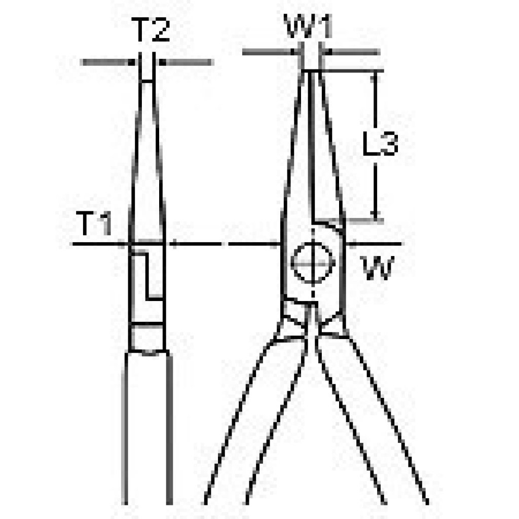 Kleště pro osazování elektronických součástek 125 mm - 3632125