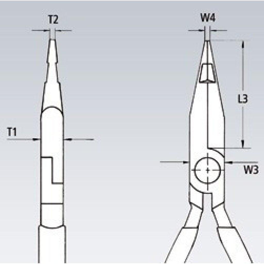 Kleště s půlkulatými čelistmi a středovým břitem 160 mm - 2701160