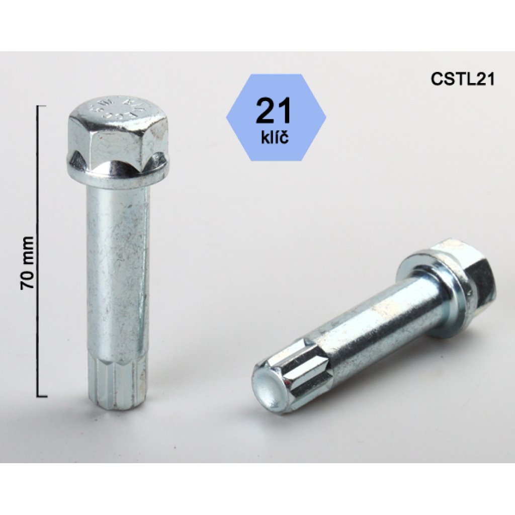Klíč na kolové šrouby (matice) s vnitřním mnohohranem (CSTL21), hlava klíče 21mm