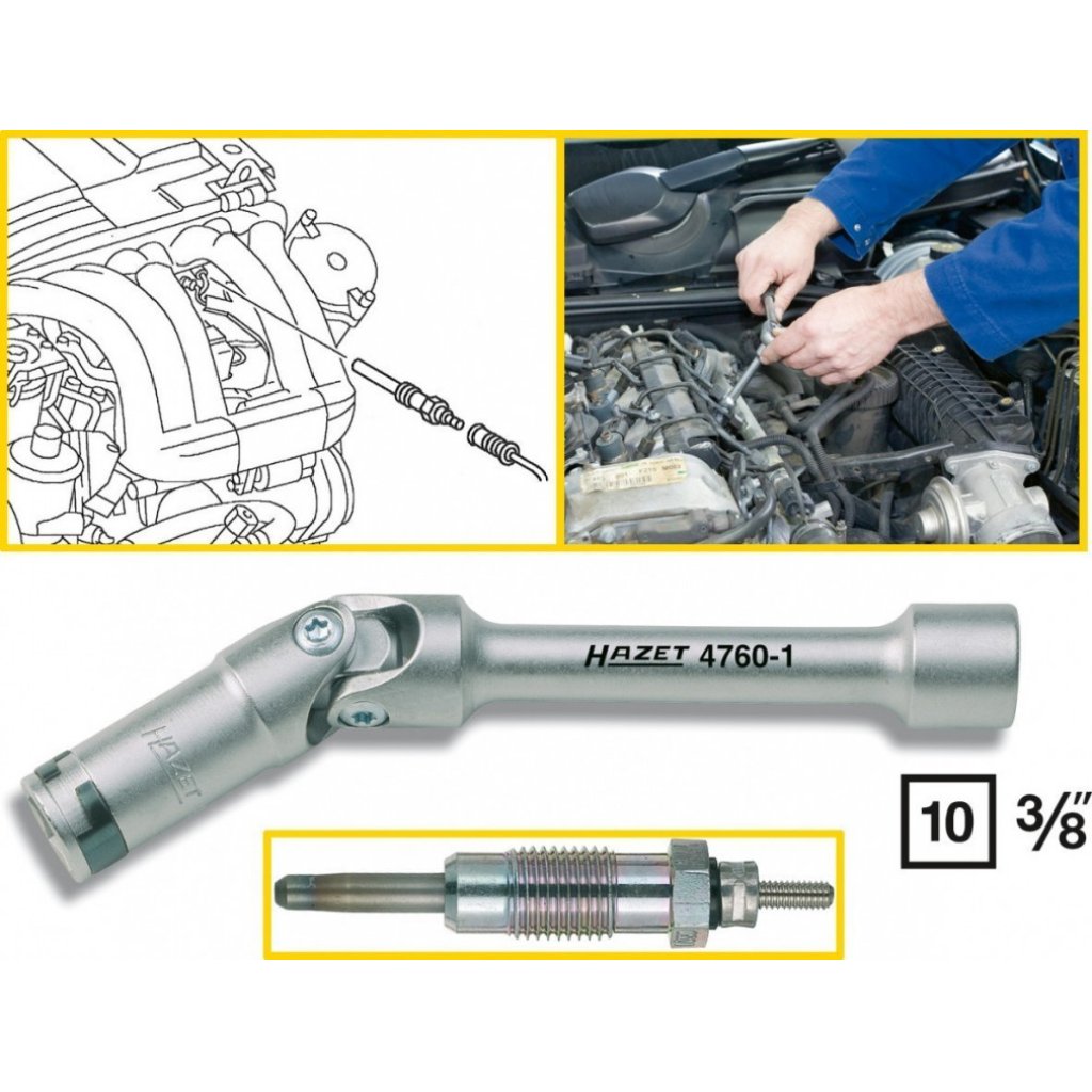 Klíč na žhavicí svíčky Hazet 2530 - HA016341