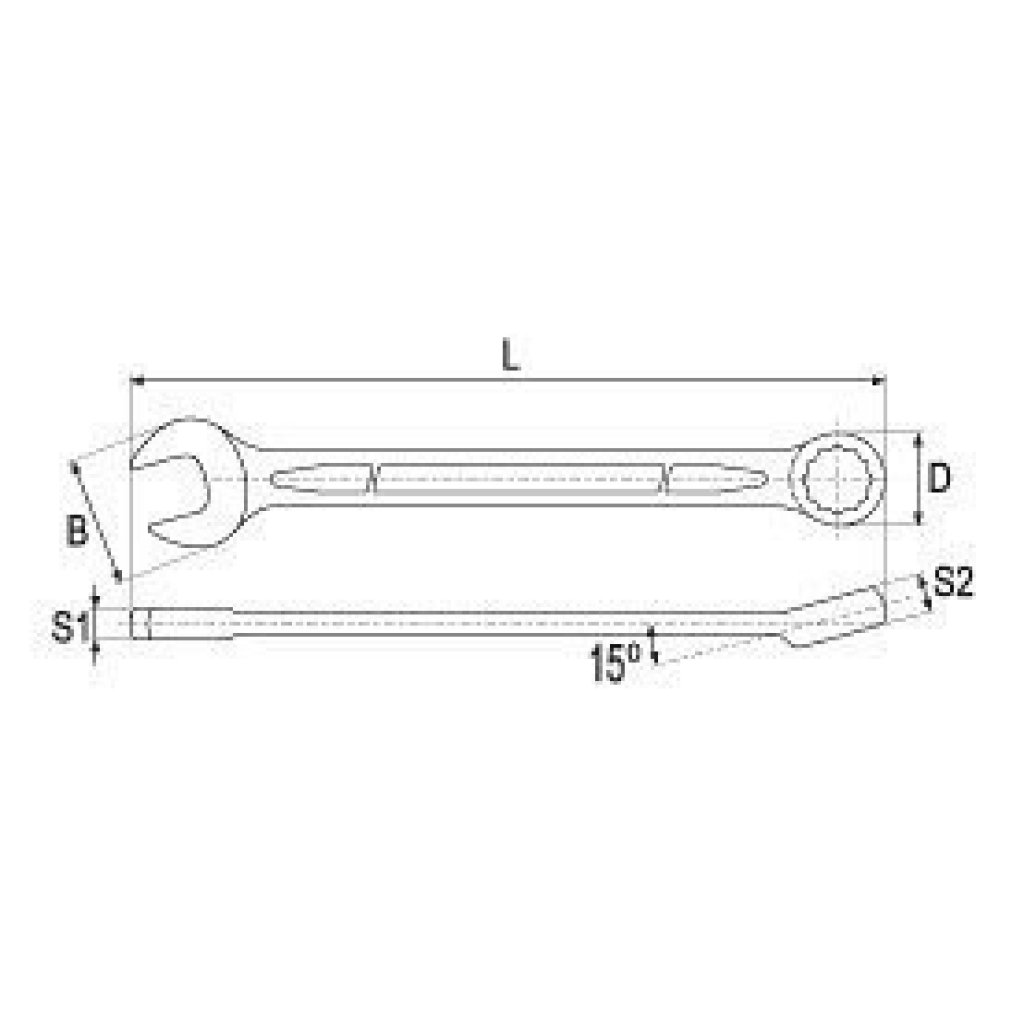 Klíč očkoplochý CrV, 10 mm, délka 150 mm - YT-0339