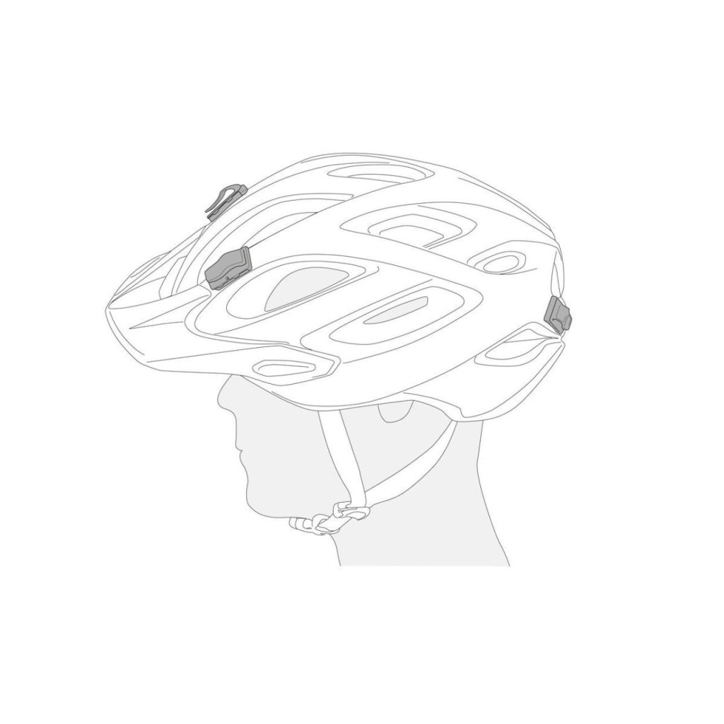 Klipy k přichycení čelovky PETZL na přilbu UNI ADAPT, 4 ks - E000BA00