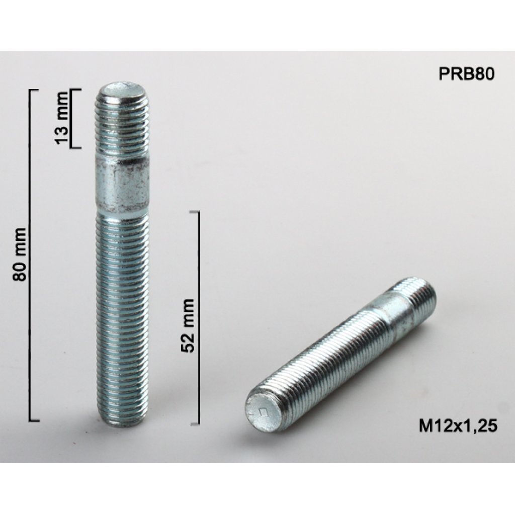 Kolový svorník M12x1,25x52/13 oboustranný závit (PRB80)(PR11/P) celková délka 80mm