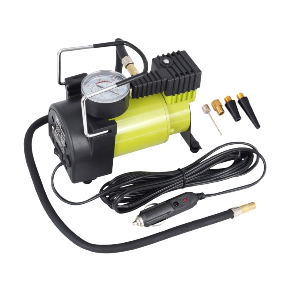 Kompresor kovový 12V, 11 BAR, s adaptéry a taškou, 58004