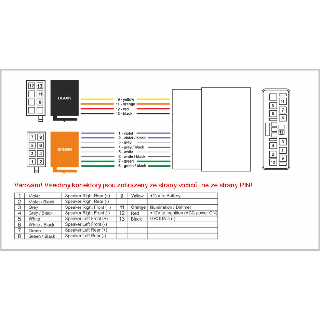 Konektor ISO Honda 2006-, Mitsubishi 2007-, Peugeot 4007, Citroen C-Crosser