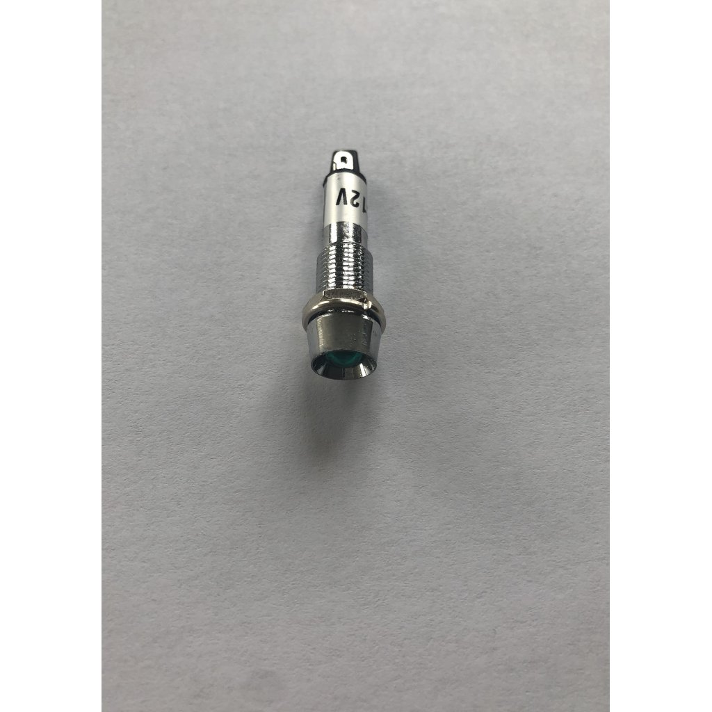 Kontrolka LED 12V zelená, pr.8 mm