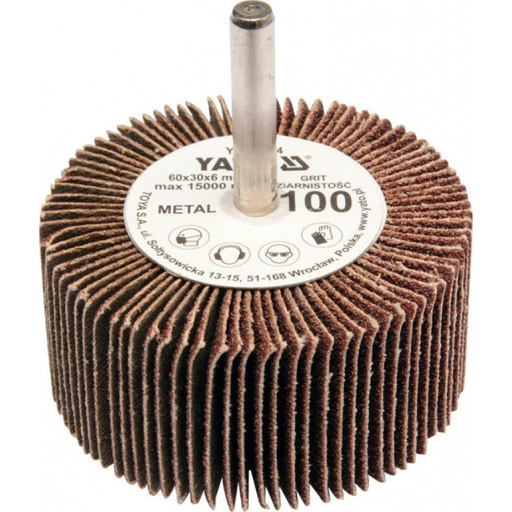 Kotouč lamelový radiální 60x30 P-100 s hřídelí 6 mm - YT-83364