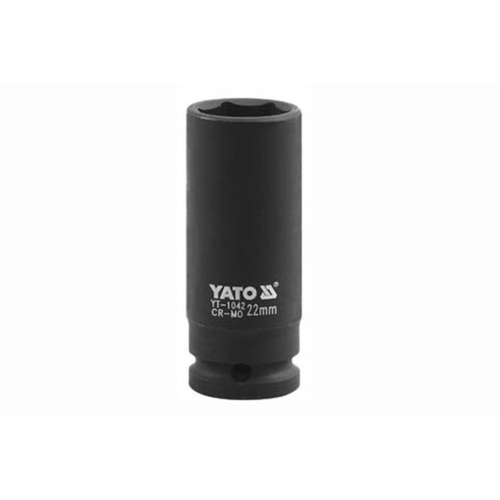 Kovaný vnitřní nástrčná klíč hluboký 1/2" šestihranný 29 mm CrMo YATO - YT-1049