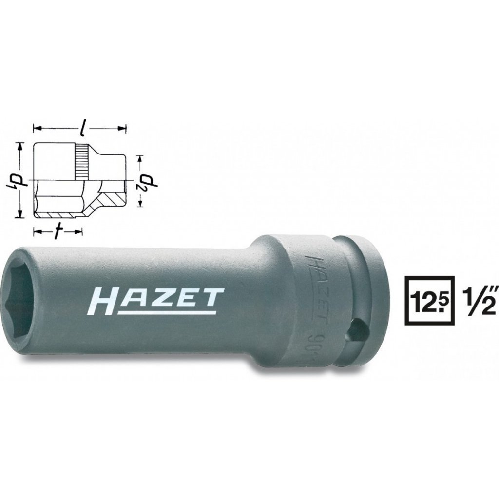 Kovaný vnitřní nástrčný klíč 1/2" HAZET 19mm - HA045747