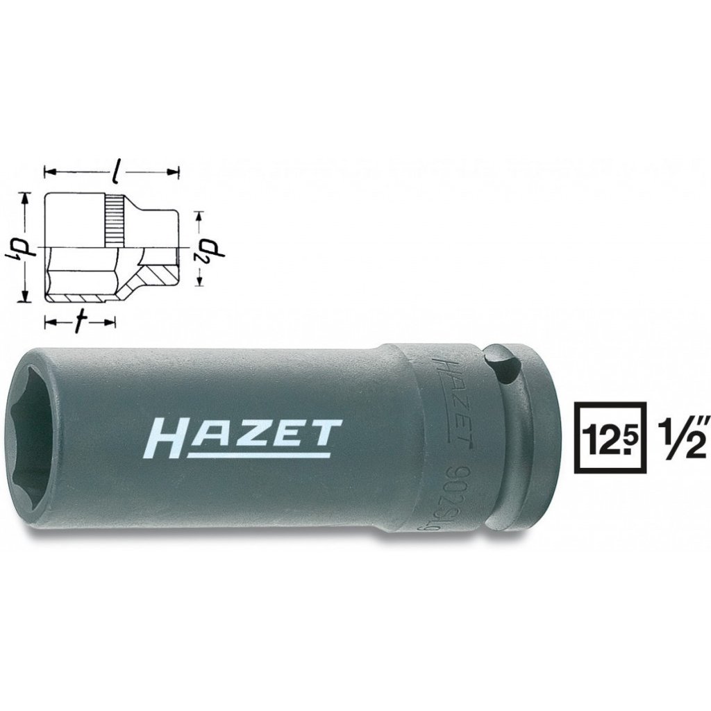 Kovaný vnitřní nástrčný klíč 1/2" šestihranný 17mm HAZET 902SLG-17 - HA045778