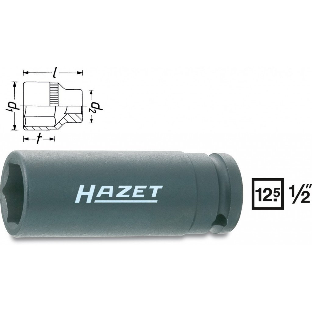 Kovaný vnitřní nástrčný klíč 1/2" šestihranný 21mm HAZET 900SLG-21 - HA044863