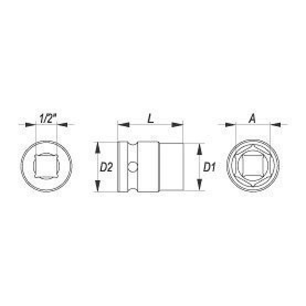Kovaný vnitřní nástrčný klíč 3/4" šestihraný 60 mm CrMo YATO - YT-1110