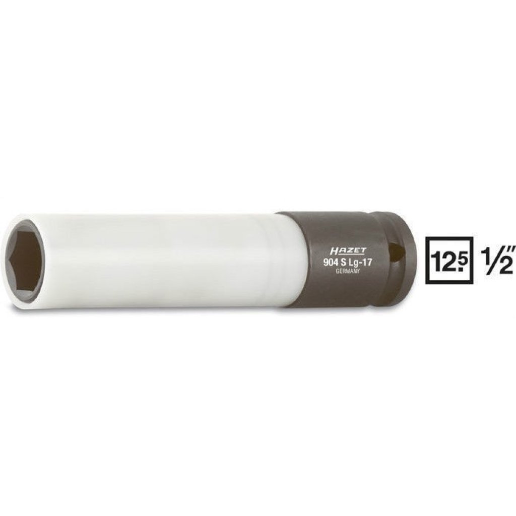 Kovaný vnitřní nástrčný klíč hluboký 1/2" šestihranný 17 mm HAZET 904SLg-17 - HA100576