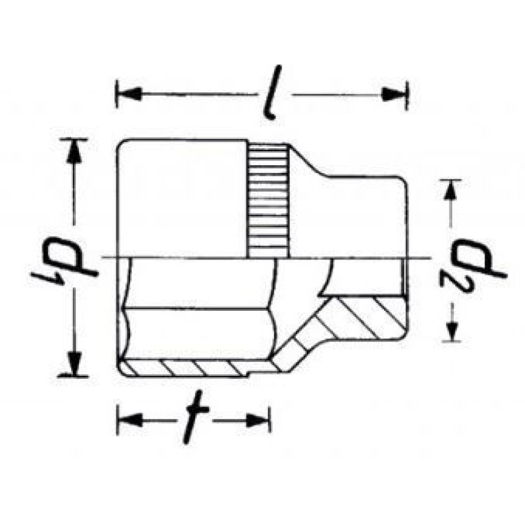 Kovaný vnitřní nástrčný klíč hluboký 1/2" šestihranný 17 mm HAZET 904SLg-17 - HA100576