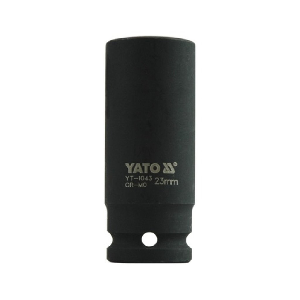 Kovaný vnitřní nástrčný klíč hluboký 1/2" šestihranný 23 mm CrMo YATO - YT-1043