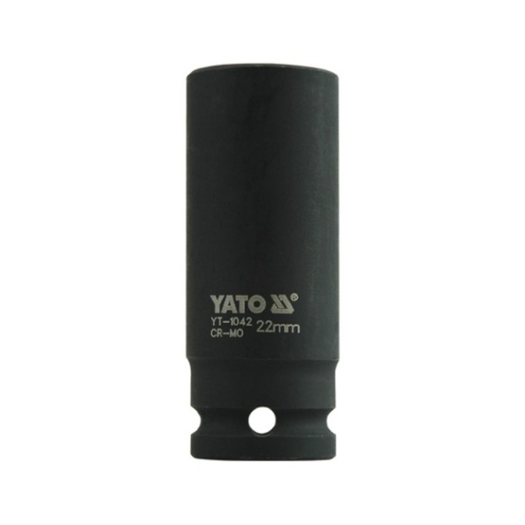 Kovaný vnitřní nástrčný klíč hluboký 1/2" šestihranný CrMo 22 mm YATO - YT-1042