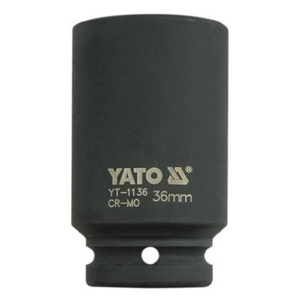 Kovaný vnitřní nástrčný klíč hluboký 3/4" šestihranný 36 mm CrMo YATO - YT-1136