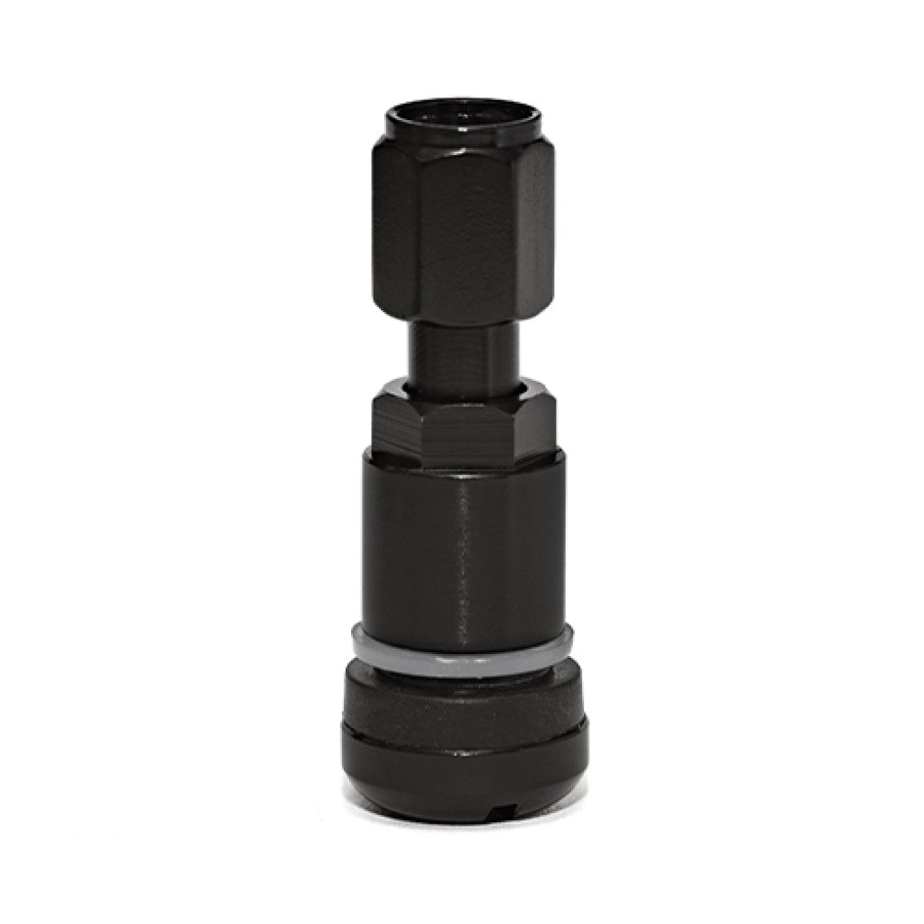 Kovový ventil černý elox hliníkový, průměr 11,5mm (VALVE-04) délka 42mm
