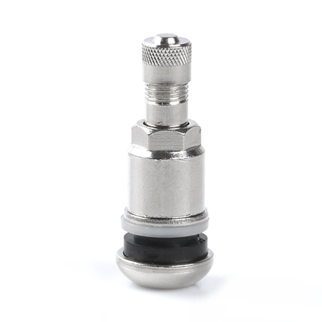 Kovový ventil poniklovaný, průměr 11,5mm (VALVE-03) délka 42mm