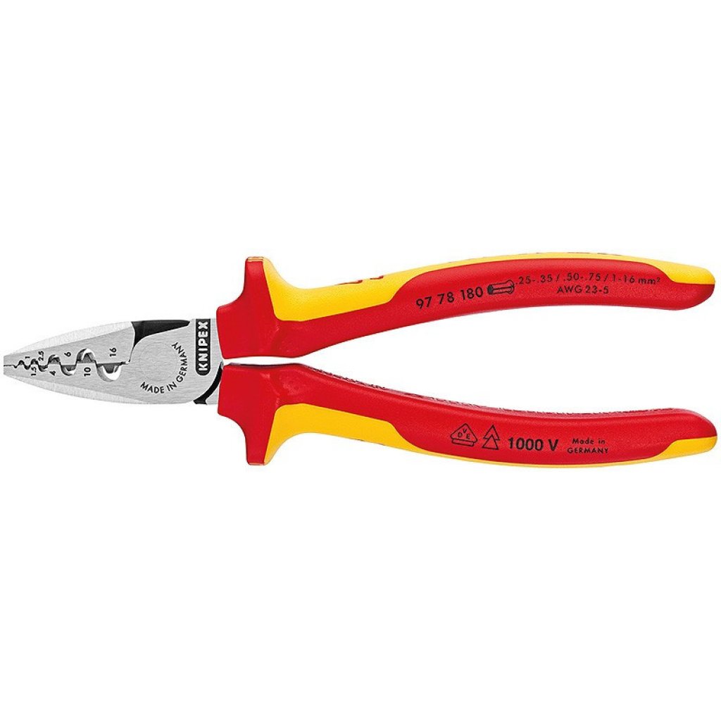 Krimpovací kleště na koncové dutinky 180 mm - 9778180