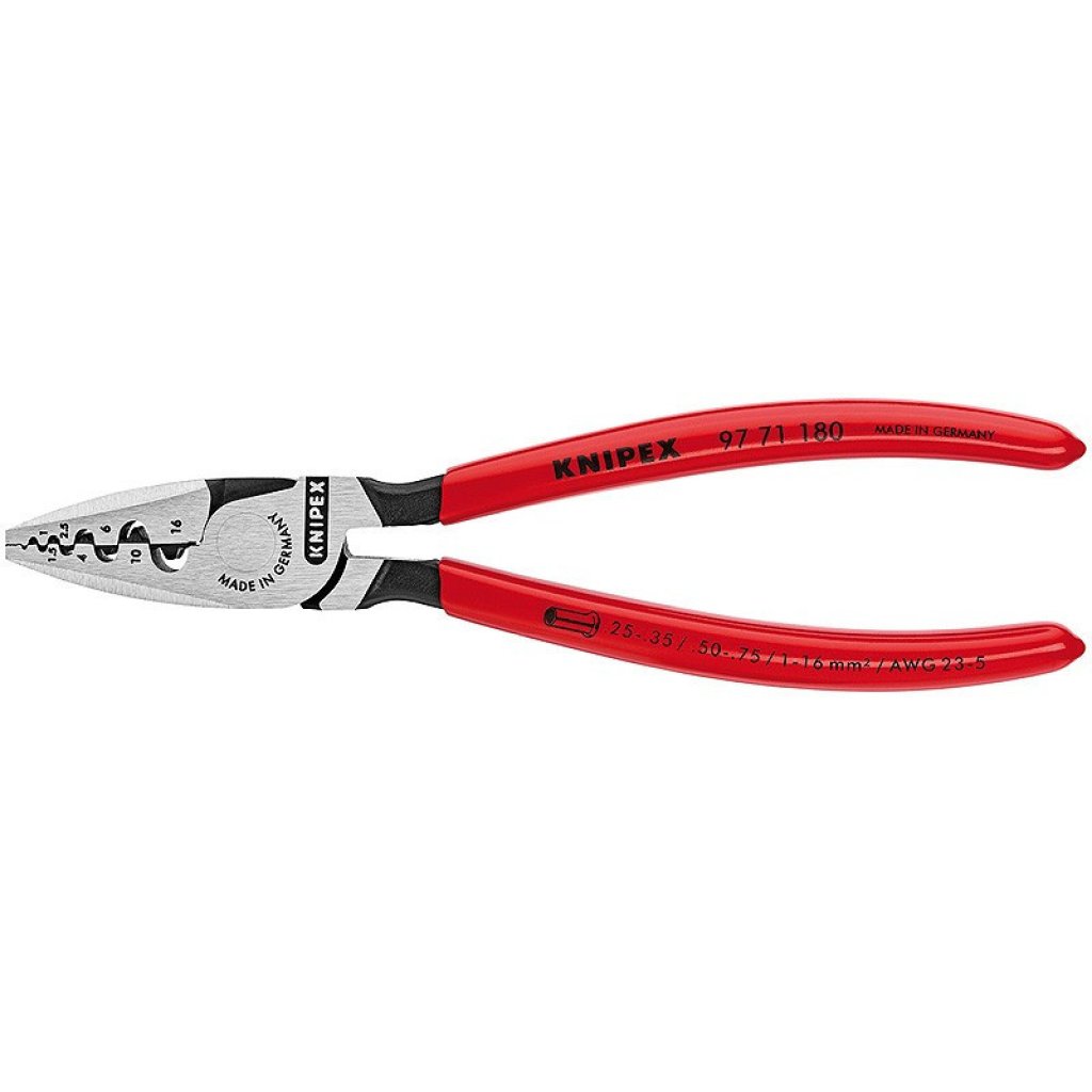 Krimpovací kleště na koncové dutinky potaženo plastem 180 mm - 9771180