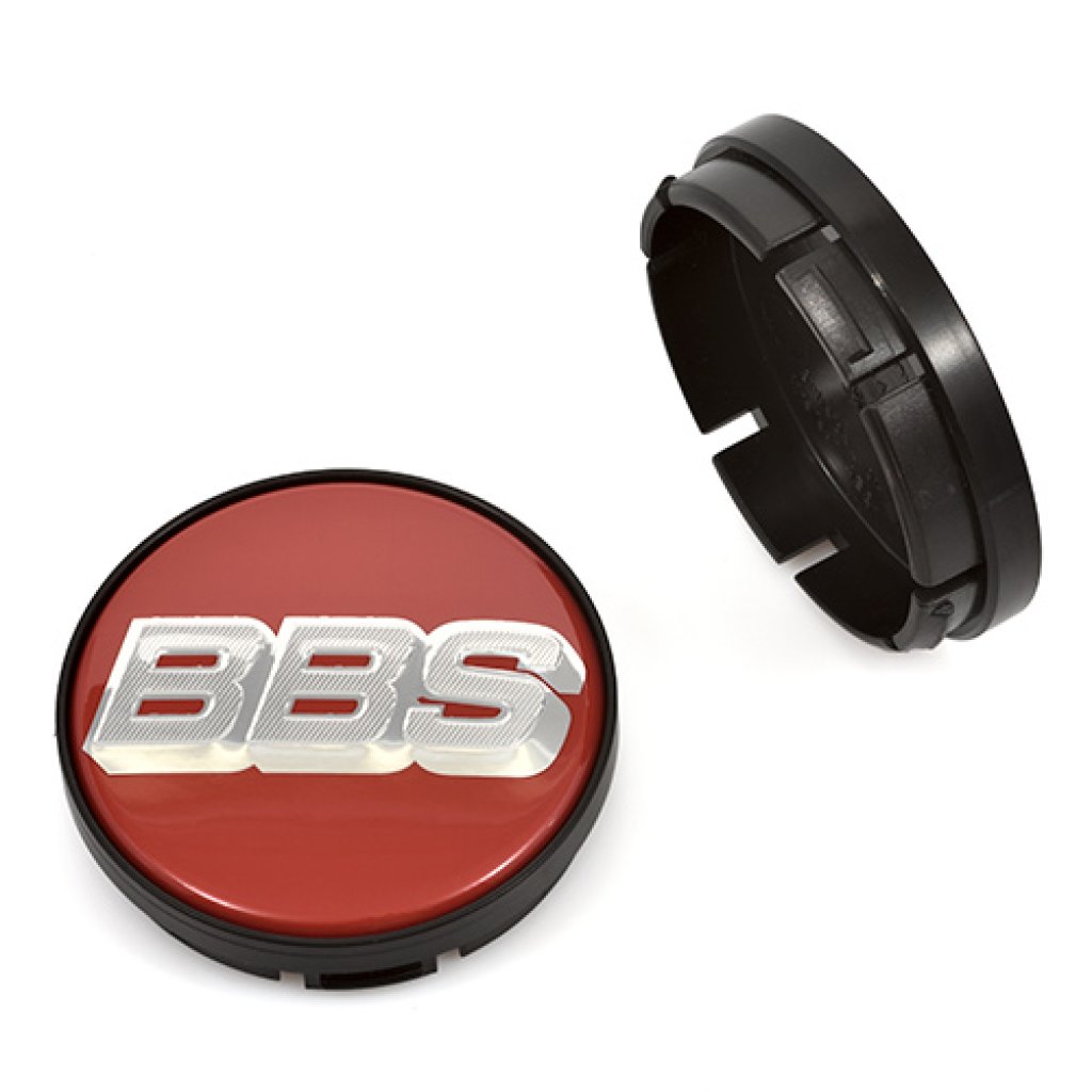 Krytka průměr 52/56mm(vnitřní,vnější) BBS červené/chrom logo (10024485) úchyt 3mm