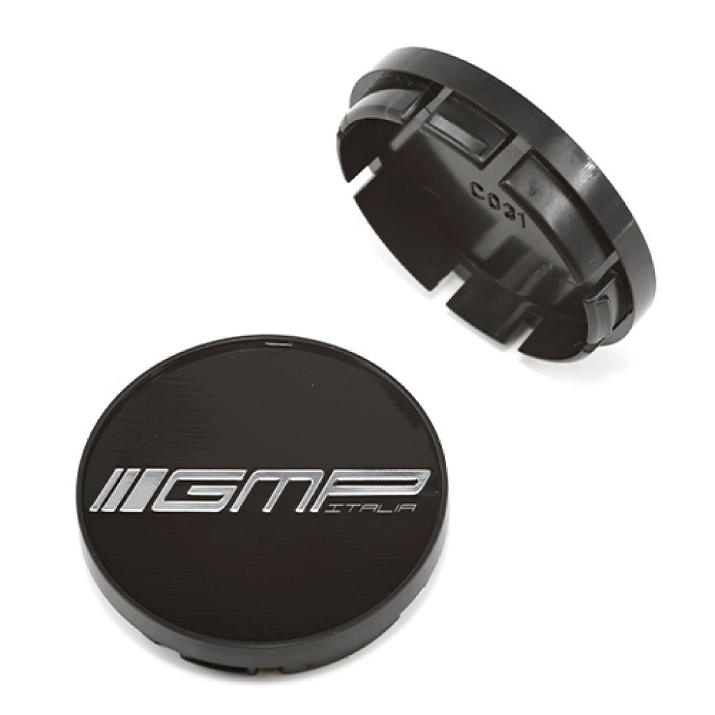 krytka průměr 52/56mm (vnitřní,vnější) GMP C031, plast, černá stříbrné logo, úchyt 3mm