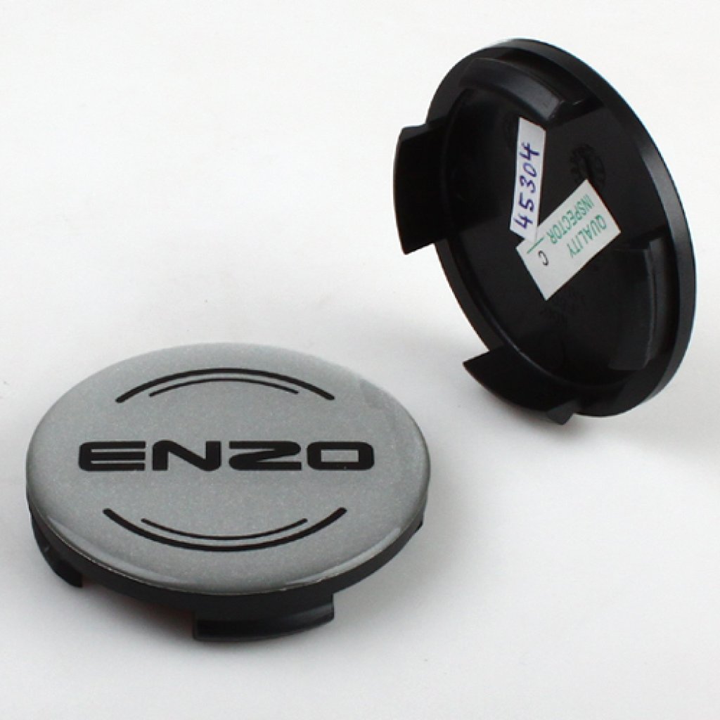 krytka průměr 56/60mm(vnitřní,vnější) logo gumové ENZO stříbrné (ZE5000), úchyt 2mm