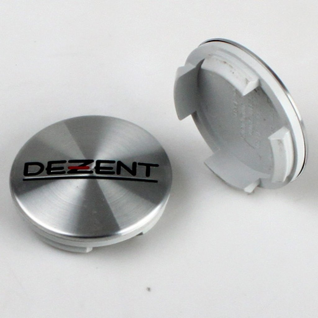 krytka průměr 56/60mm(vnitřní,vnější) plast, kov. víčko logo Dezent (ZT2000), úchyt 2mm