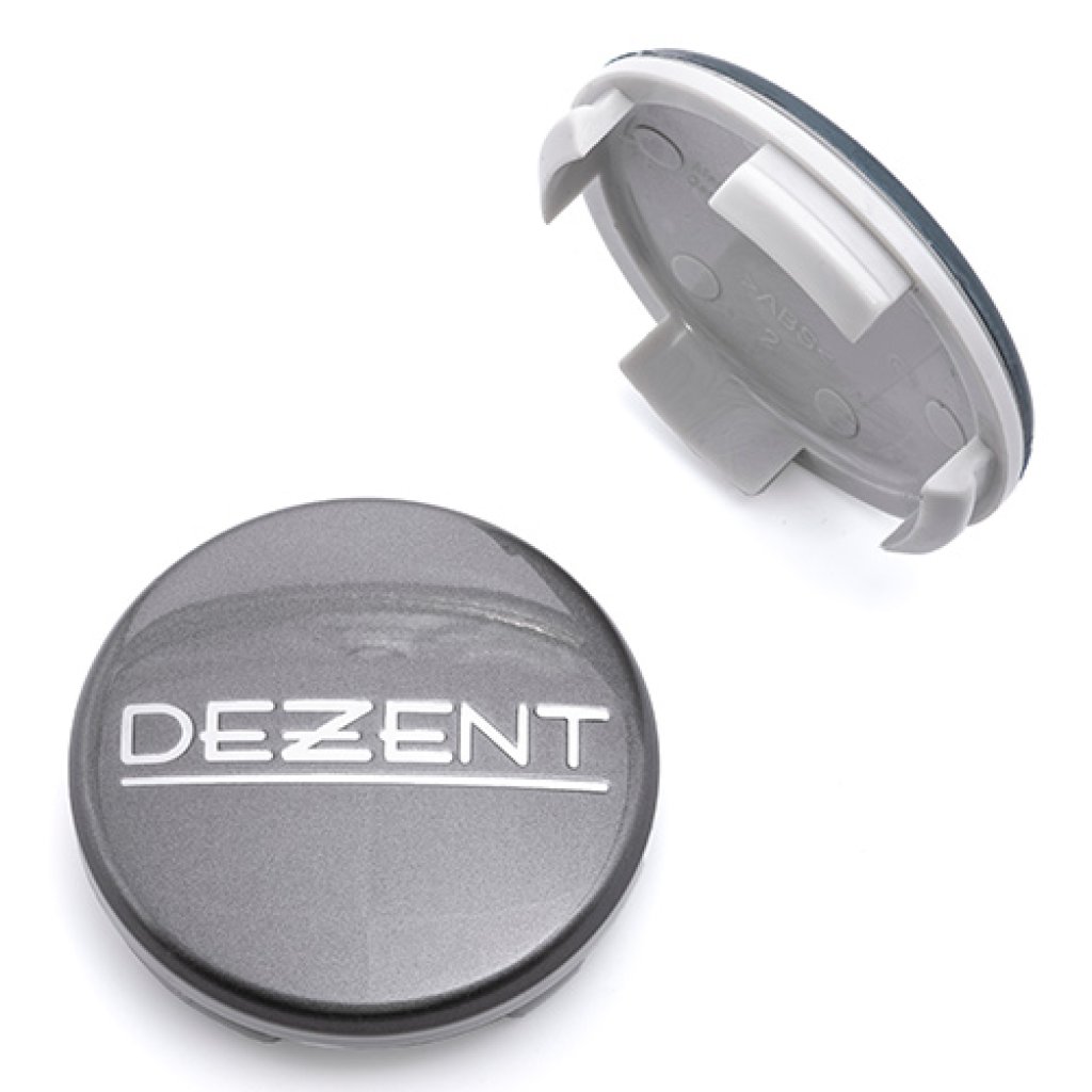 krytka průměr 56/60mm(vnitřní,vnější) plast, logo Dezent kovová (ZT2000F), úchyt 2mm