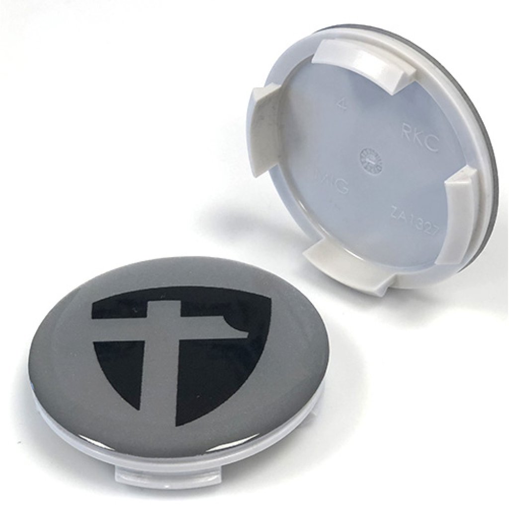 krytka průměr 56/60mm(vnitřní,vnější)(ZA1327) Tomason stříbrné logo, plast šedý, úchyt 2mm