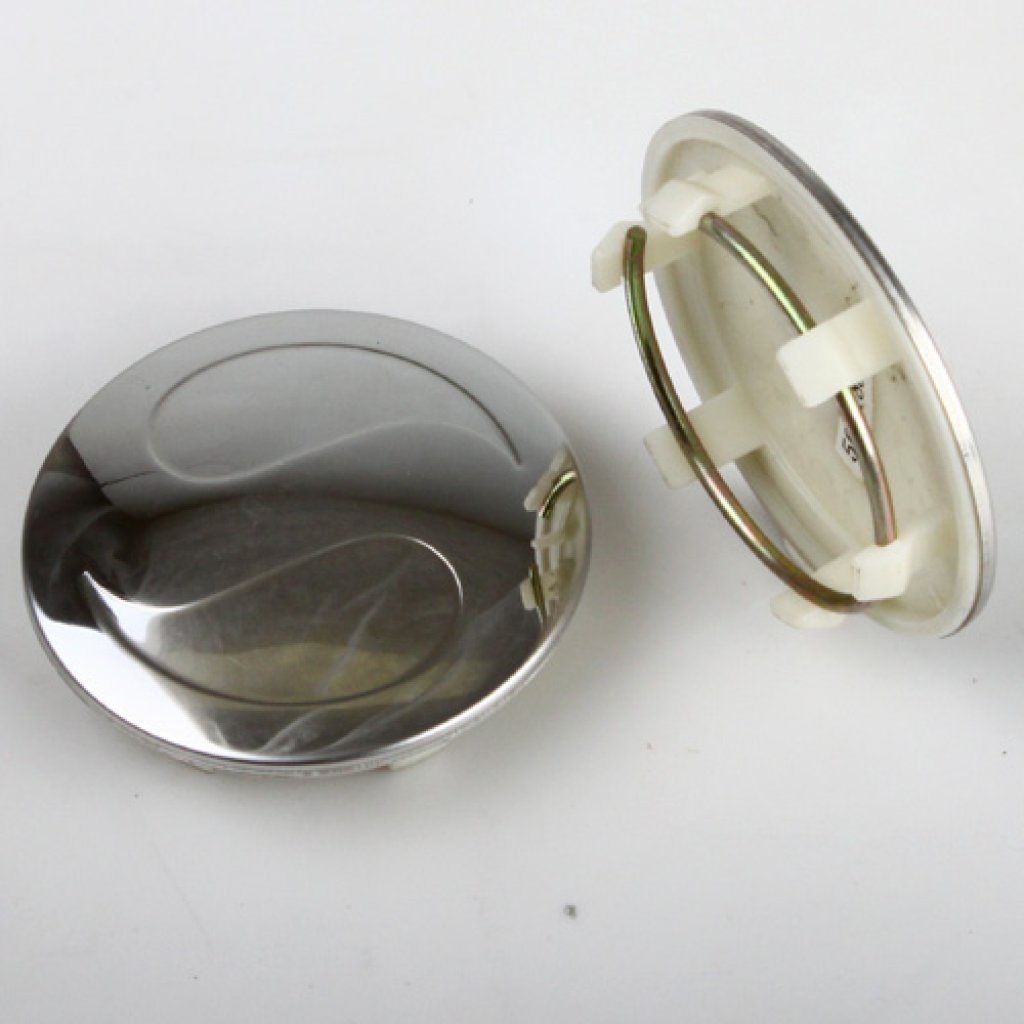 krytka průměr 56/69mm (vnitřní,vnější) 2CV RE-01,plast, chromová, úchyt 3mm