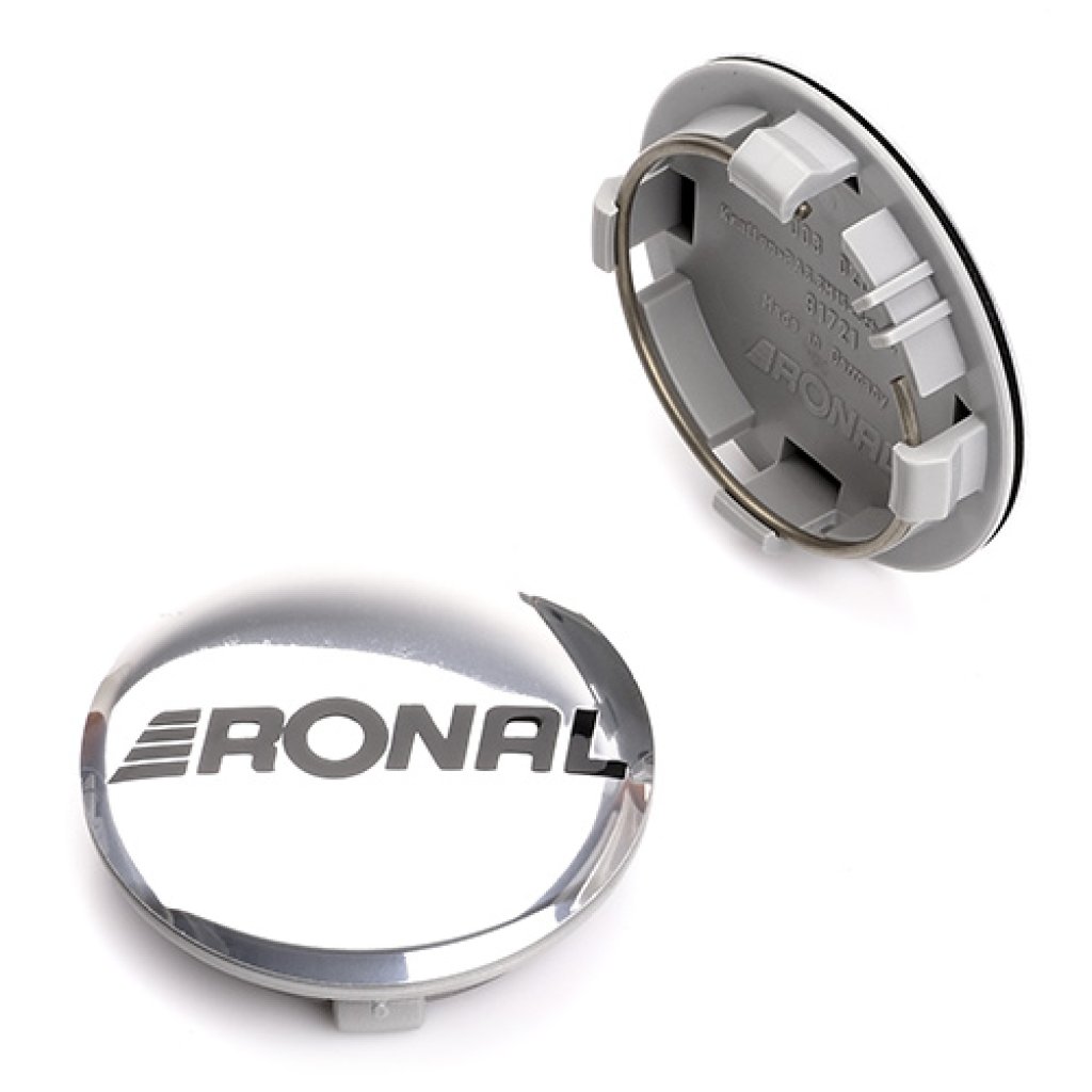 krytka průměr 58/64mm(vnitřní,vnější) Ronal, chrom.lesklá, plast,úchyt 4mm
