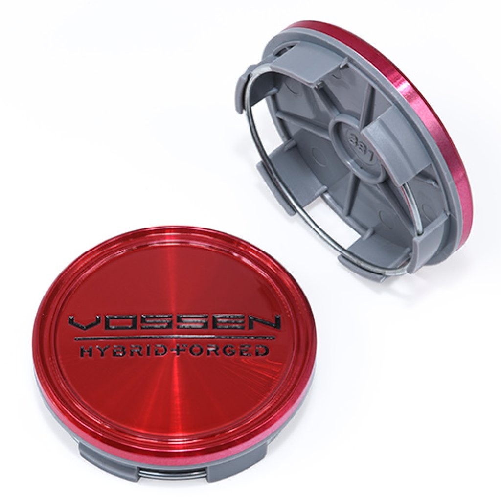 krytka průměr 59/64mm (vnitřní,vnější) Vossen, červená, kovová, úchyt 5mm
