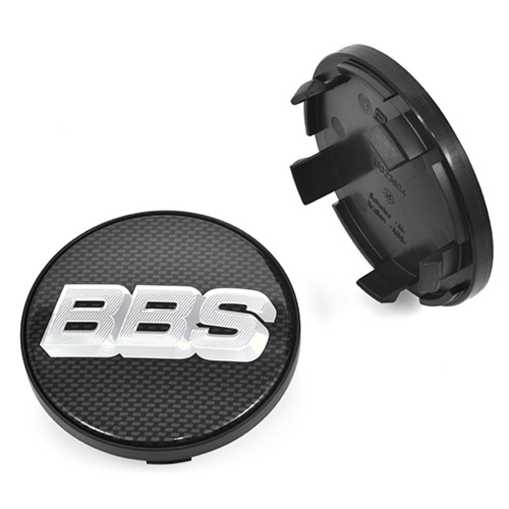 Krytka průměr 60/70mm(vnitřní,vnější) BBS carbon/chrom logo (10023604) úchyt 5mm