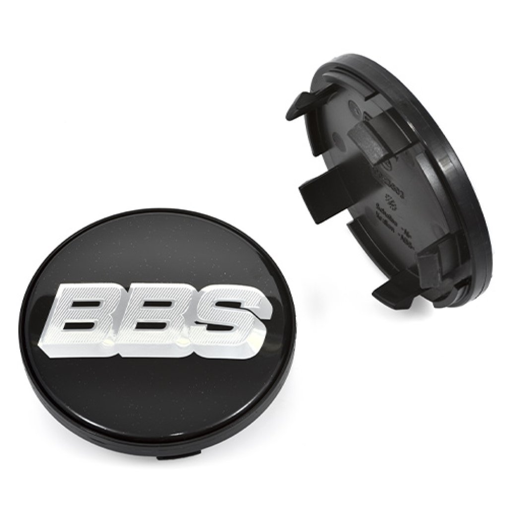 Krytka průměr 60/70mm(vnitřní,vnější) BBS černé matt/chrom logo (10023603) úchyt 5mm