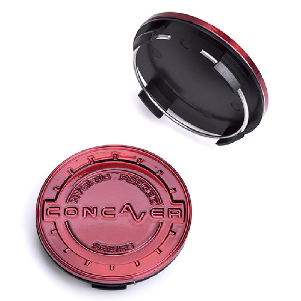 Krytka průměr 62/68mm (vnitřní,vnější) Concaver (CAP-CVR-CR) Candy Red, úchyt 4mm