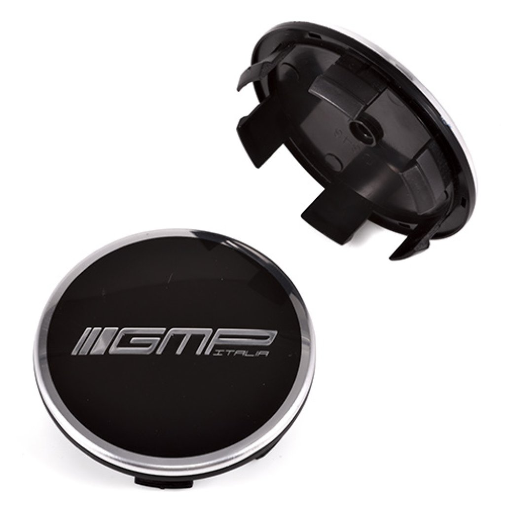 Krytka průměr 65/75mm(vnitřní,vnější) GMP C.343 černá lesklá, chrom logo