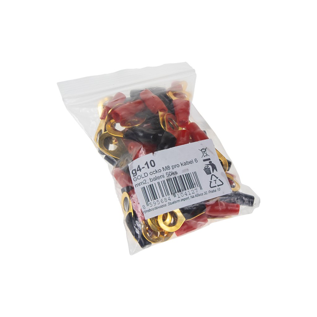 KUERL GOLD očko M8 pro kabel 6 mm2, balení 50ks