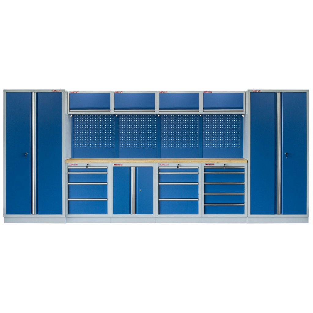 Kvalitní PROFI BLUE dílenský nábytek - 4535 x 2000 x 495 mm - MTGS1300A2 Blue