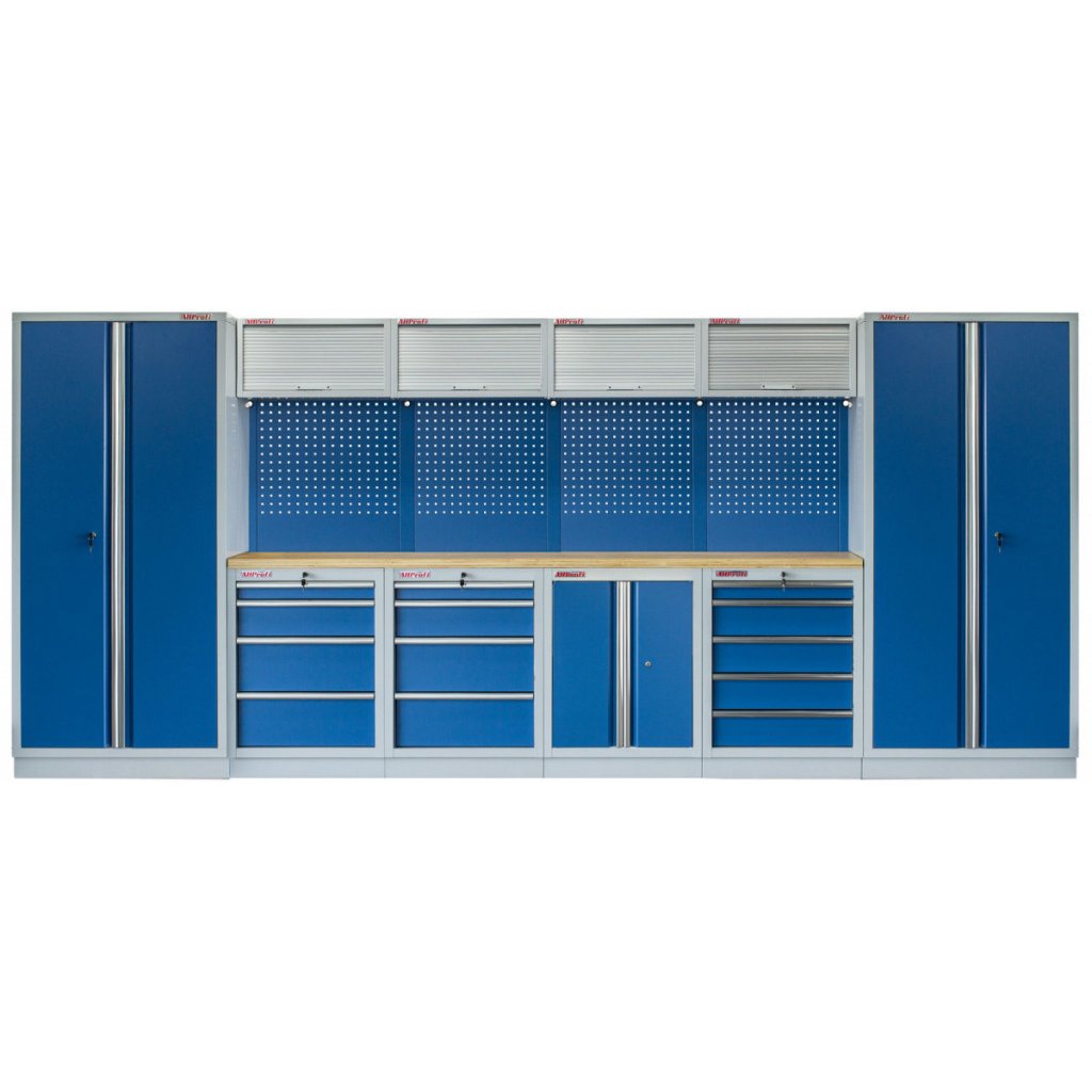 Kvalitní PROFI BLUE dílenský nábytek - 4535 x 2000 x 495 mm - MTGS1300A3 Blue